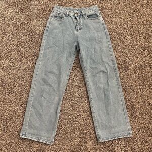 Light wash blue denim baggy jeans vintage